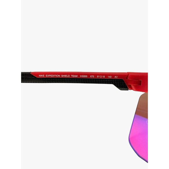 Nike Expedition Shield Team IHO899 675 Road Red Mirror Sunglasses 61-18-140 main image 5